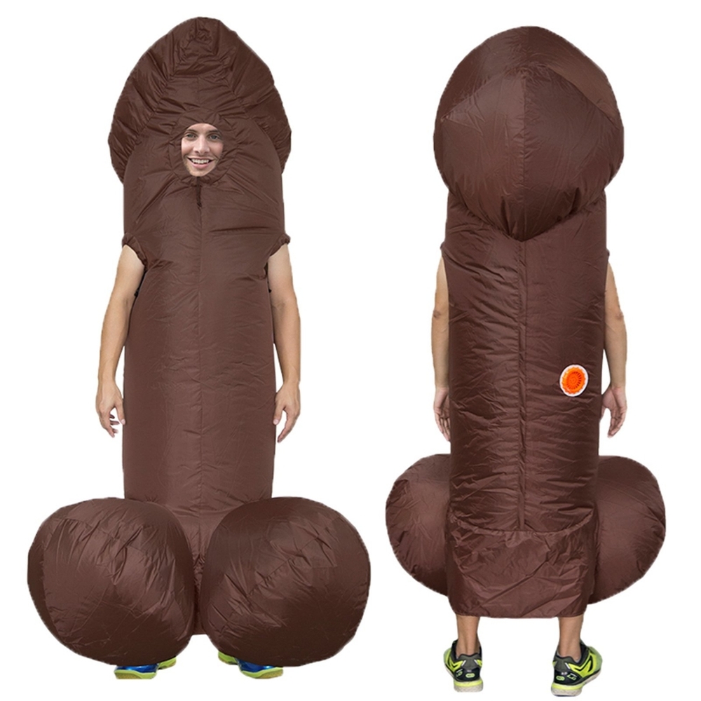 Inflatable Black Penis Costume Hilarious Bachelorette Bachelor Party Adult Humor